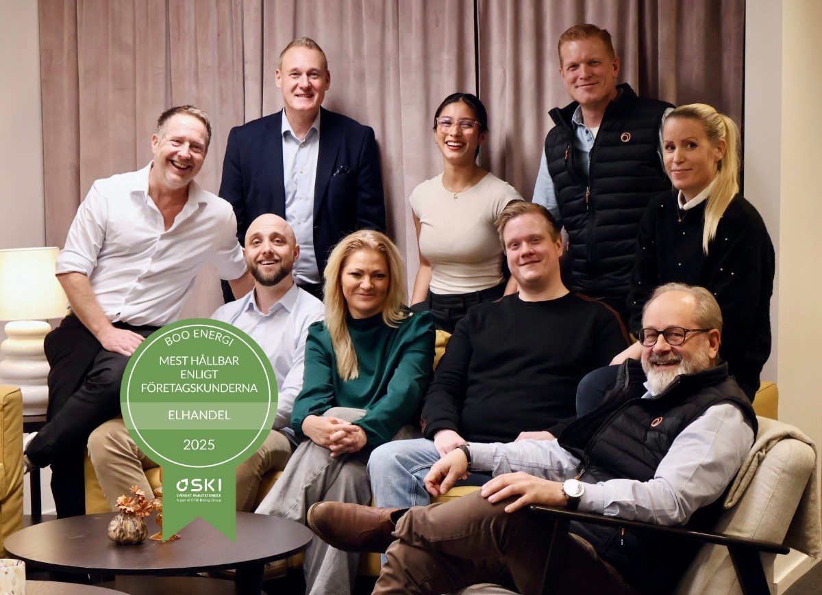 Vi är Sveriges mest hållbara elhandelsbolag för företag – enligt SKI 2025